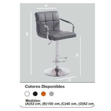 BANCO MODERNO CROMADO LASALLE COLOR NEGRO TU MESITA - 3