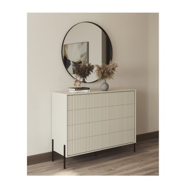CÓMODA NÓRDICA SAHARA COLOR BLANCO 4 CAJONES TU MESITA - 1