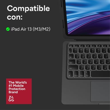 TECLADO PRO KEYS CONNECT CON TRACKPAD Y FUNDA PARA IPAD AIR 13'' (M3/M2) - 3