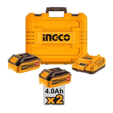 TALADRO PERCUTOR BRUSHLESS CHUCK METÁLICO INGCO 20V 96NM + BATERÍAS + ACCESORIOS CIDLI20968 - 4