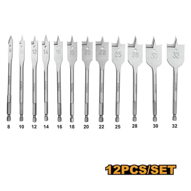 SET 12 BROCAS PLANAS PARA MADERA INGCO AKDL1206 - 3