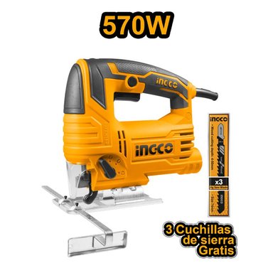 SIERRA CALADORA INGCO 570W + 3 HOJAS DE CALAR JS57028 - 1