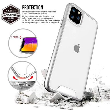 CASE IPHONE 15 PRO SPACEAID TRANSPARENTE COMPATIBLE CON ANTISHOCK SPACE - 2