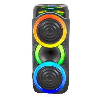 TORRE DE SONIDO KASSEL K2822 CON 02 BOCINAS DE 8 PULG, KARAOKE LUCES LED RGB - 3