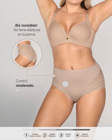 CALZÓN FAJA CLÁSICO CON BANDAS DE TUL - 4