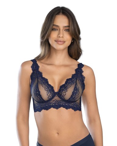 BRASIER TRIANGULAR DE ENCAJE Y TRANSPARENCIAS - 1