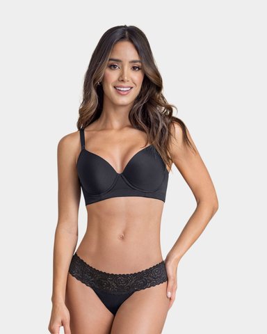 BRASIER TRIANGULAR DE REALCE MEDIO Y ESPALDA ANCHA - 4