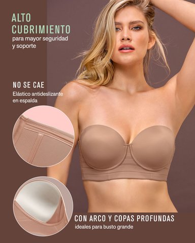 BRASIER TIPO BUSTIER SUPPORT STRAPLESS - 4