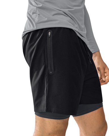 SHORT DEPORTIVO CON BOLSILLO LATERAL CON BÓXER INTERNO - 2