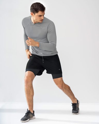 SHORT DEPORTIVO CON BOLSILLO LATERAL CON BÓXER INTERNO - 4