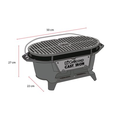 PARRILLA GRILLCORP HIERRO FUNDIDO - 5