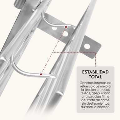 ESTACA TIPO LIBRO INOXIDABLE DE 45 X 30 CM CON BASE - 4