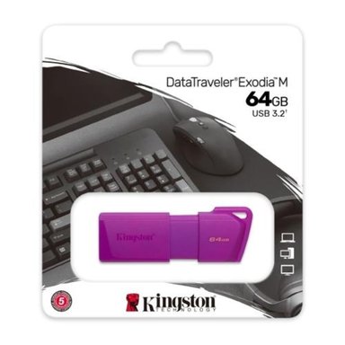 MEMORIA USB 3.2 KINGSTON EXODIA M DE 64 GB MORADO - 1