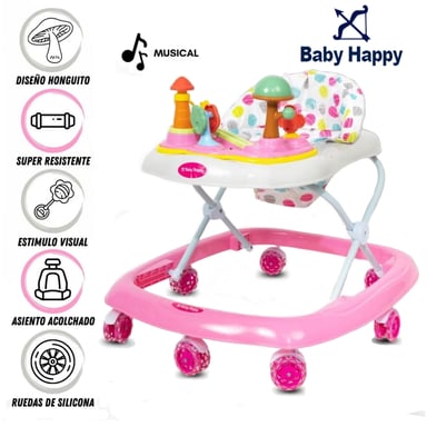 ANDADOR CON TABLERO MUSICAL «HONGUITO II» PINK - 1