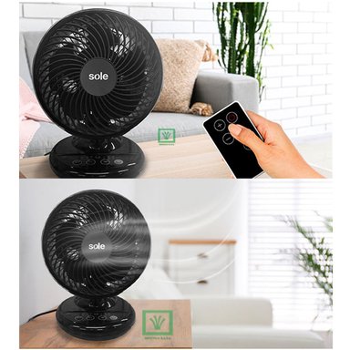 VENTILADOR DE MESA SOLE SOLAIR016 30 WATTS SOBRE TURBOMAX NEGRO - 5