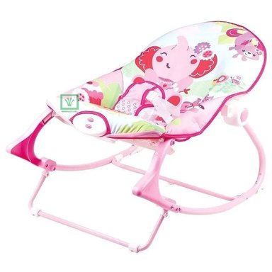 SILLA MECEDORA MUSICAL CON VIBRADOR ELEFANTE ROSADO - 3