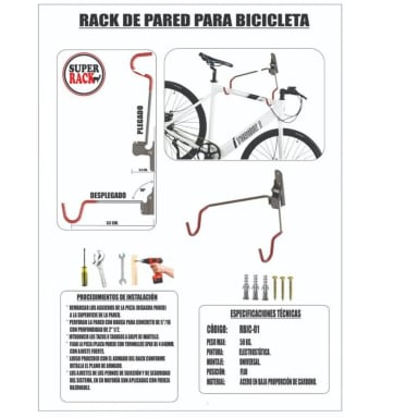RACK DE PARED PARA BICICLETA SUPER RACK - 3