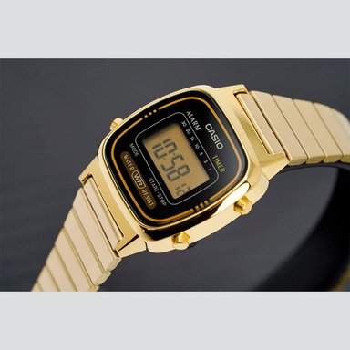 RELOJ CASIO MUJER DIGITAL LA670WGA-1DF RETRO DORADO - 3