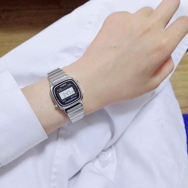 RELOJ CASIO MUJER DIGITAL LA670WA-1 VINTAGE PLATEADO FEMENINO - 6