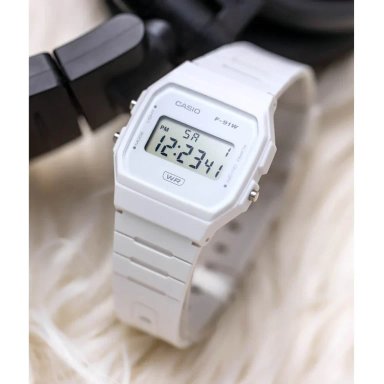RELOJ CASIO UNISEX F-91WB-7A VINTAGE BLANCO - 4