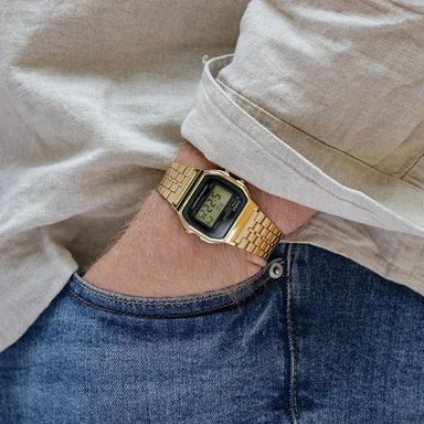 RELOJ CASIO DORADO VINTAGE A159WGEA-1 UNISEX - 5