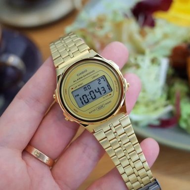 RELOJ CASIO A171WEG-9A VINTAGE DORADO DIGITAL - 4