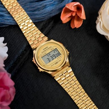 RELOJ CASIO A171WEG-9A VINTAGE DORADO DIGITAL - 5