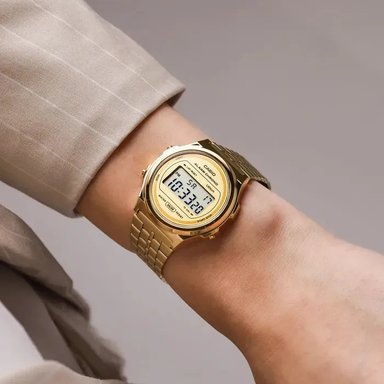 RELOJ CASIO A171WEG-9A VINTAGE DORADO DIGITAL - 6