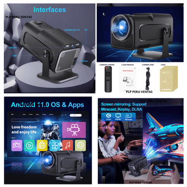 PROYECTOR HY320 MINI SMART 4K ANDROID11 WIFI BLUETOOTH - 2