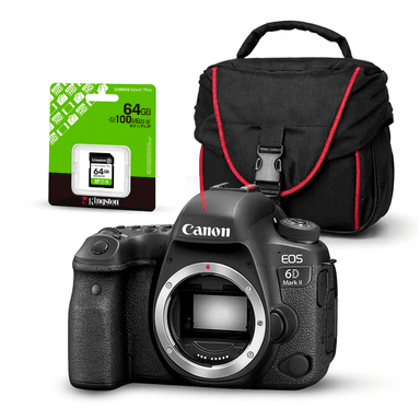 CÁMARA CANON EOS 6D MARK II FULL HD 1920 X 1080 26.2MPX SOLO CUERPO + KIT BÁSICO ACCESORIOS - 1