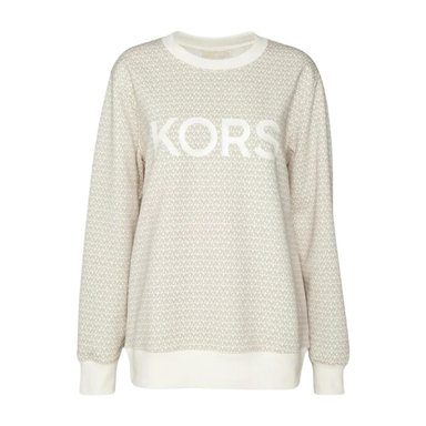 POLERA ALGODÓN MUJER MICHAEL KORS BEIGE JF3501IANZ-BONE SUETER UNISEX BONE - 1