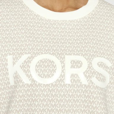 POLERA ALGODÓN MUJER MICHAEL KORS BEIGE JF3501IANZ-BONE SUETER UNISEX BONE - 4