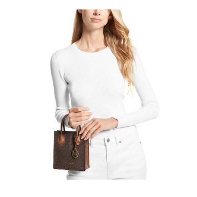 CROSSBODY MICHAEL KORS 35T1GM9C0I CUERO MARRÓN MERCER XS - 3