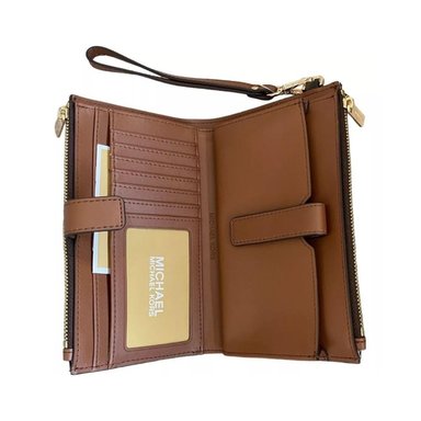 BILLETERA MICHAEL KORS WRISLET MARRÓN PORTA CELULAR - 2