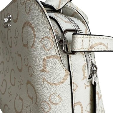 CARTERA CROSSBODY GUESS DOBLE ASA DAVIAN MINI - BEIGE - 4