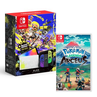 CONSOLA NINTENDO SWITCH EDICION SPLATOON + POKEMON ARCEUS - 1