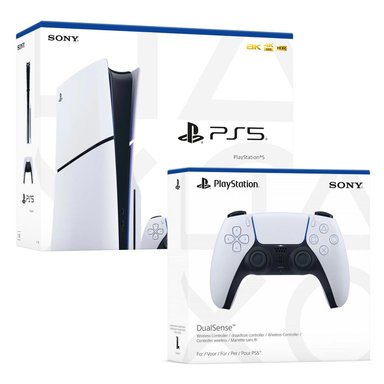 CONSOLA PS5 PLAYSTATION 5 SLIM CON LECTOR DE DISCOS + MANDO DUALSENSE BLANCO - 1