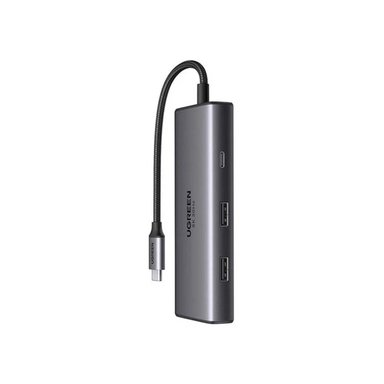 HUB UGREEN REVODOK 206 USB-C 6 IN 1 MULTIFUNCTION ADAPTER100W CM498 GREY - 1