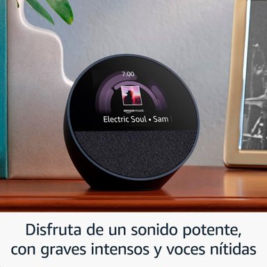 ALEXA ECHO SPOT BOCINA INTELIGENTE NEGRO - 3