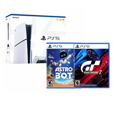 CONSOLA PLAYSTATION 5 SLIM CON LECTOR DE DISCOS + ASTRO BOT + GRAN TURISMO 7 - 1