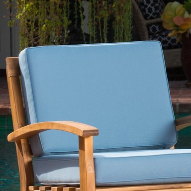 SET JUEGO SALA TERRAZA JARDIN HOME PREMIUM PALOMA 2 1 1 CELESTE + MESA CENTRO - 4