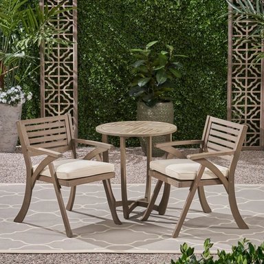 JUEGO COMEDOR TERRAZA JARDIN HOME PREMIUM MUIRE 2 SILLAS BEIGE - 3