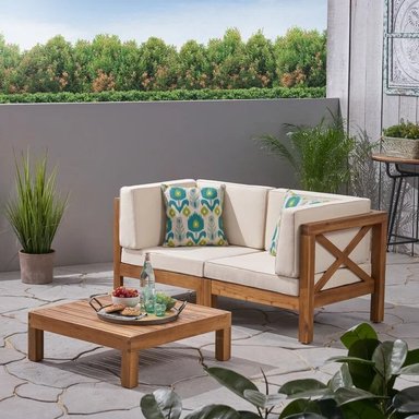 SET SOFA HOME PREMIUM KANG CREMA + MESA CENTRO TERRAZA JARDIN 2 CUERPOS - 3