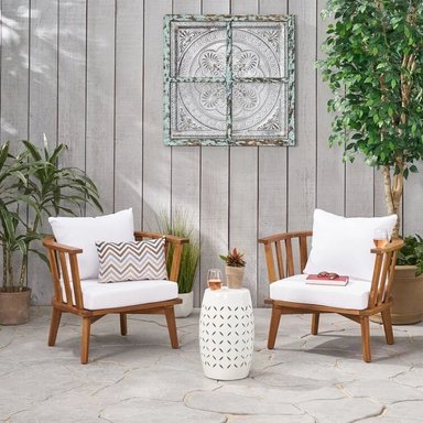 SET 2 SILLONES TERRAZA JARDIN HOME PREMIUM SAJA BLANCO - 2