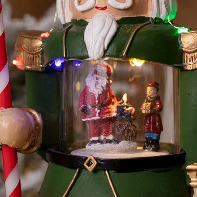 CASCANUECES CON LUZ LED Y SANTA CON MOVIMIENTO - 3