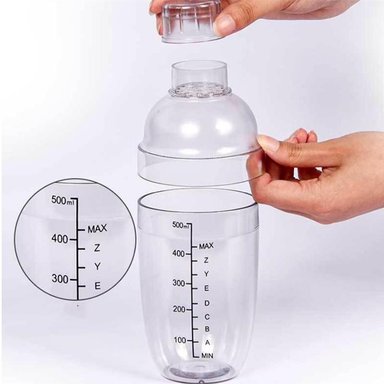 COCTELERA GIBBEN SHAKER TRANSPARENTE ACRILICO 500ML - 4