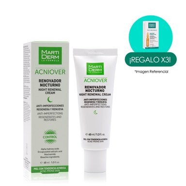 CREMA RENOVACIÓN NOCTURNA ACNIOVER 40ML MARTIDERM - 1