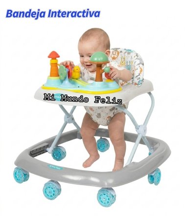 ANDADOR BABY HAPPY PARA BEBE MUSICAL OSITO VERDE - 1