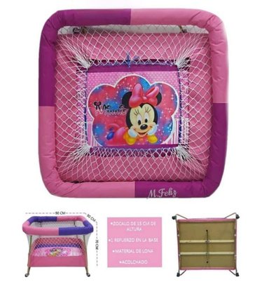 CORRAL DE JUEGOS LONA ROSADO REFORZADO - 2