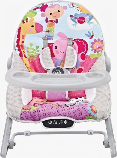 MECEDORA BABY CAM ELEFANTITA ROSADO BEBE MUSICAL VIBRADORA - 2